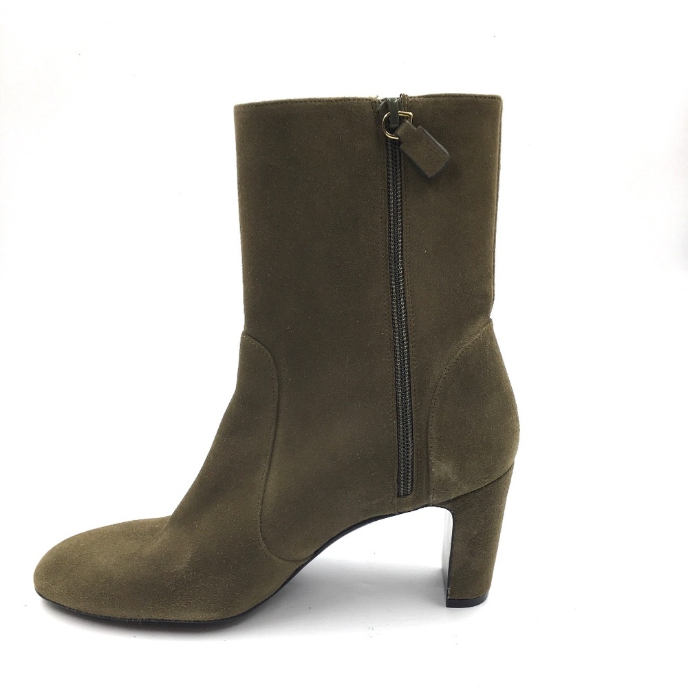 Stuart Weitzman "Vida" suede ankle booties color Truffle Size 8 - Picture 7 of 9